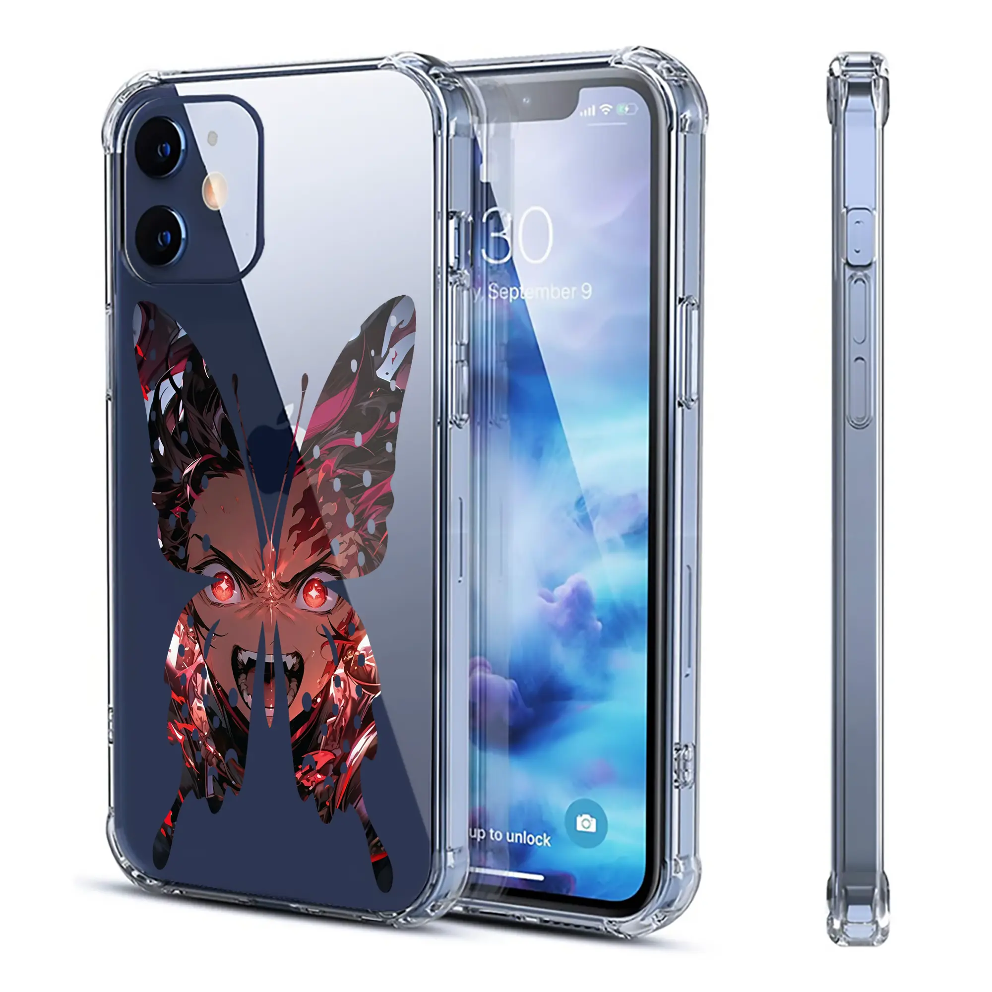 鬼滅の刃 グッズ,竈門 炭治郎 - IPhone 12シリーズ対応 ・ 透明スマホケース ・ クリアソフトケース ・ TPU素材 ・ 耐衝撃 ・ 高密着 ・ 防汚 防指紋 ・ 簡単着脱